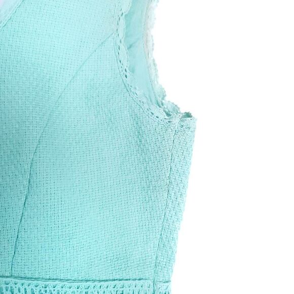 JESSICA SIMPSON Mint Green Lace Eyelet Fit & Flare Sleeveless Summer Dress 2 - Picture 8 of 10